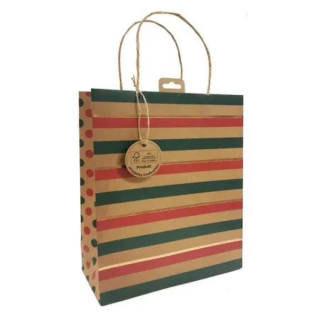 PAPIEROWA TORBA OZDOBNA ROZMIAR M 33X26X11 CM