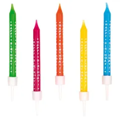 ŚWIECZKI NA TORT HAPPY BIRTHDAY 10 SZTUK