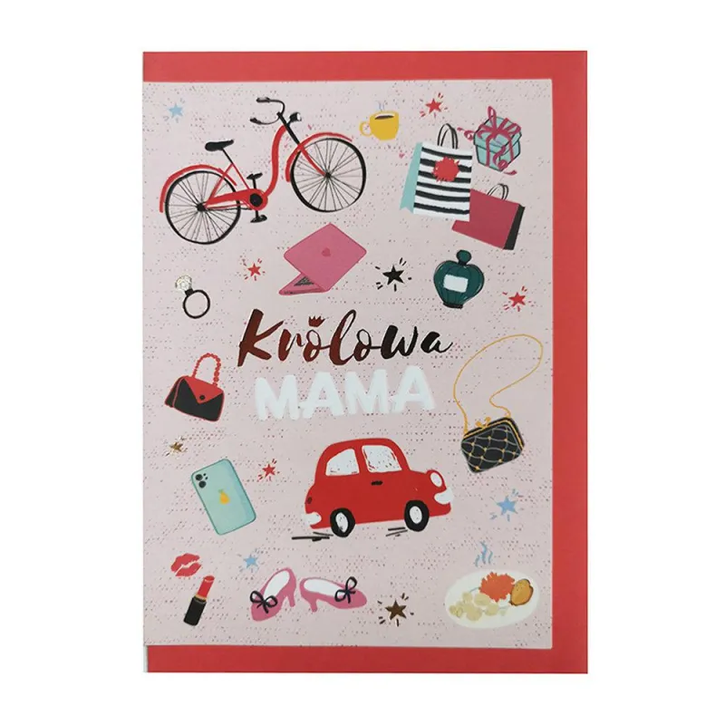 KARNET OKOLICZNOŚCIOWY DZIEŃ MAMY KRÓLOWA MAMA 19 X 13 CM