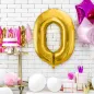 Balon Foliowy Cyfra 0 Złoty 86 Cm Balon Foliowy Cyfra 0 Złoty 86 Cm