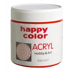 FARBA AKRYLOWA JASNOCZERWONA 250ML HAPPY COLOR
