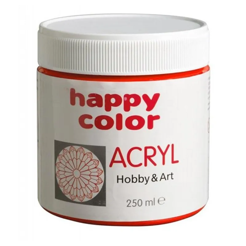 FARBA AKRYLOWA JASNOCZERWONA 250ML HAPPY COLOR