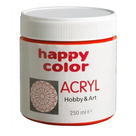 FARBA AKRYLOWA JASNOCZERWONA 250ML HAPPY COLOR