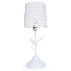 LAMPKA BIAŁA NOCNA STOŁOWA PROWANSALSKA AŻUROWA 35 CM II GATUNEK