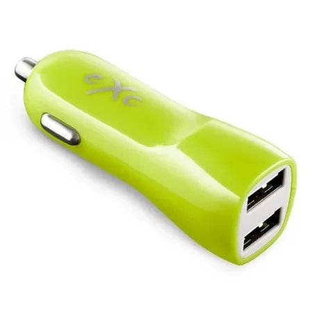 ŁADOWARKA SAMOCHODOWA ZIELONA 3.1A 2 X USB EXC SHINE
