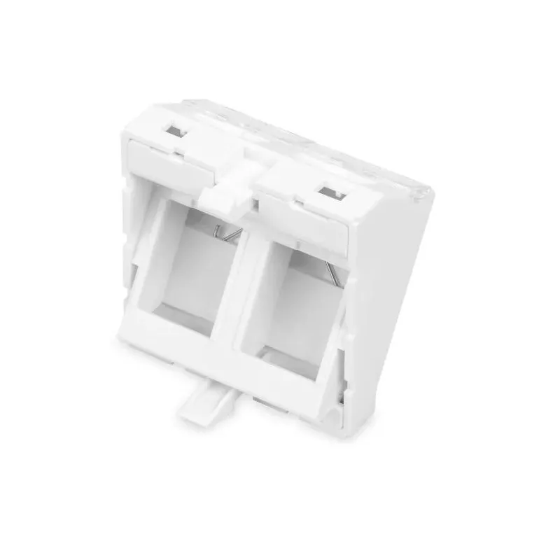 ADAPTER KĄTOWY M45 2X KEYSTONE, 45X45MM P/KURZ BIAŁY DN-93802-7-SH