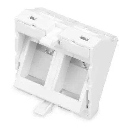 ADAPTER KĄTOWY M45 2X KEYSTONE, 45X45MM P/KURZ BIAŁY DN-93802-7-SH