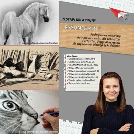 Rysunek Art Zestaw Kreatywny Do Rysunku I Szkicu Happy Color