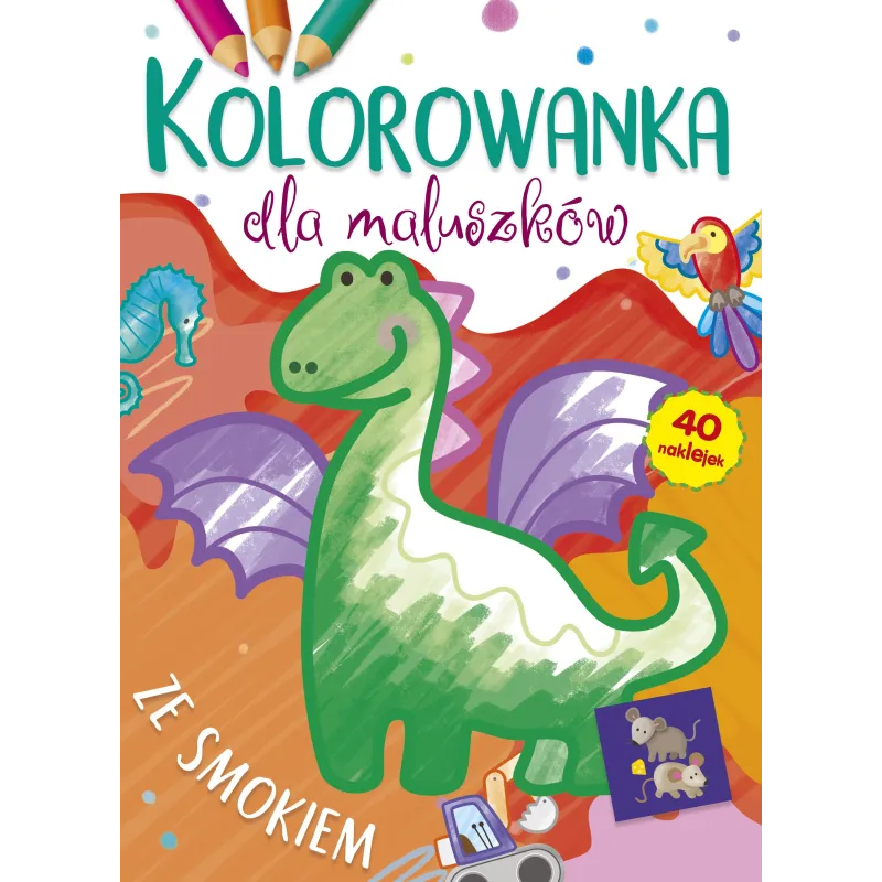 KOLOROWANKA DLA MALUSZKÓW ZE SMOKIEM 