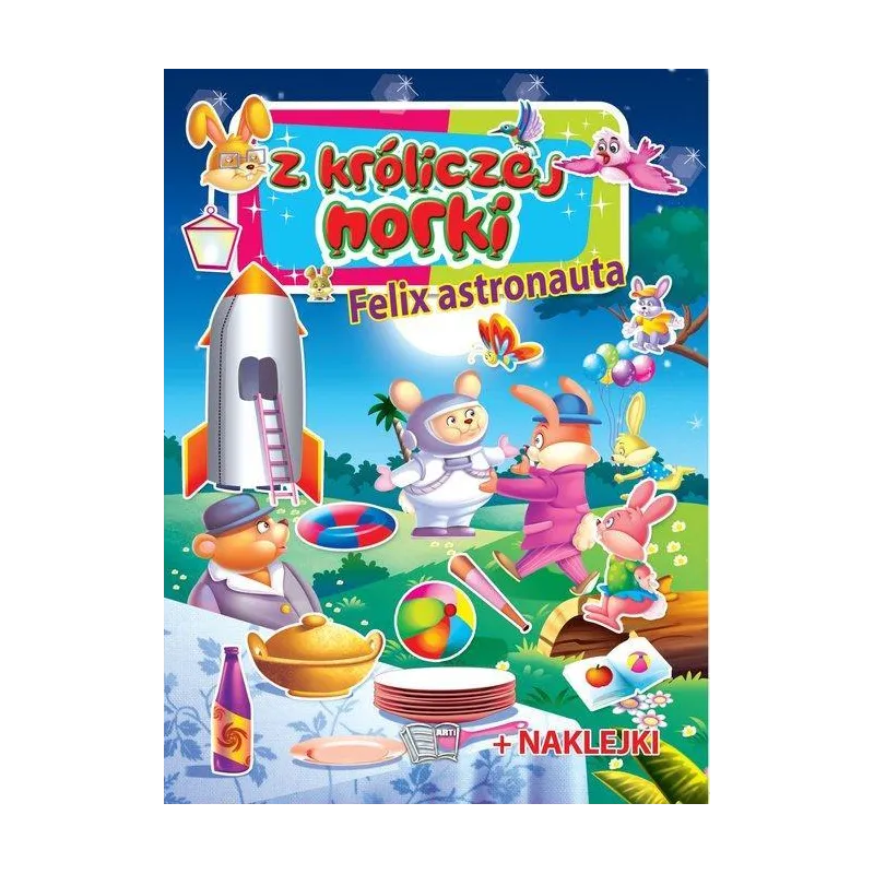 Z KRÓLICZEJ NORKI FELIX ASTRONAUTA + NAKLEJKI - Arti
