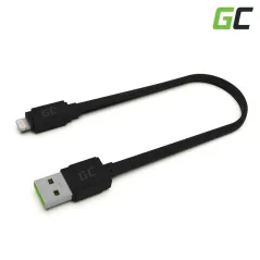 KABEL LIGHTNING PŁASKI 25 CM Z OBSŁUGĄ SZYBKIEGO ŁADOWANIA APPLE 2.4A GCMATTE