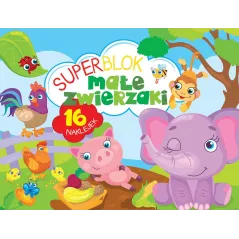 SUPER BLOK MAŁE ZWIERZAKI 16 NAKLEJEK 