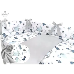5-Częściowy Komplet Pościeli Granat 100 X 135 Cm Miminu Dino