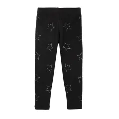LEGGINSY DZIEWCZĘCE CZARNE GWIAZDKI 134 CM COOL CLUB