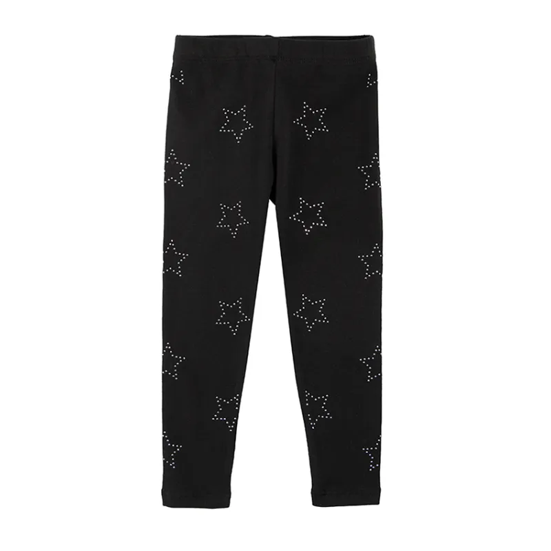 LEGGINSY DZIEWCZĘCE CZARNE GWIAZDKI 134 CM COOL CLUB