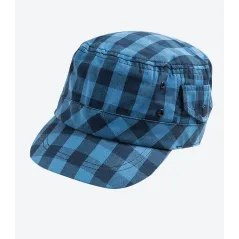 CZAPKA Z DASZKIEM CHŁOPIĘCA NIEBIESKA KRATKA 52 CM COOL CLUB
