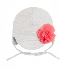 CZAPKA DZIEWCZĘCA WIĄZANA Z DASZKIEM SZARA 48/50 CM COOL CLUB