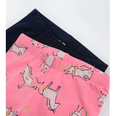 Legginsy Dziewczęce Różowe Granatowe Jednorożce 2 Szt.  98 Cm Cool Club