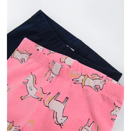 Legginsy Dziewczęce Różowe Granatowe Jednorożce 2 Szt.  98 Cm Cool Club