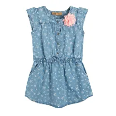 SUKIENKA JEANSOWA DZIEWCZĘCA MUSZELKI DENIM 128 CM COOL CLUB
