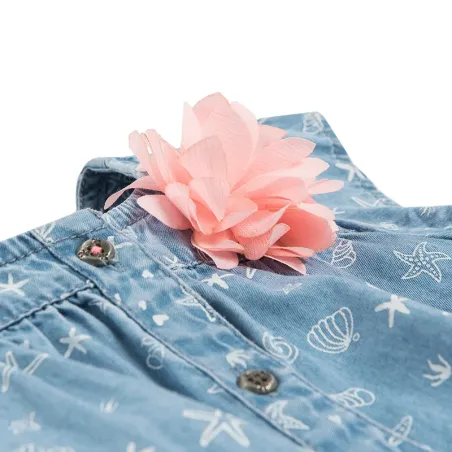 Sukienka Jeansowa Dziewczęca Muszelki Denim 128 Cm Cool Club