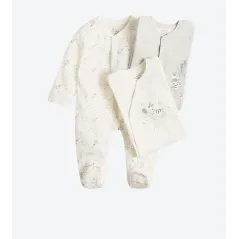 PAJAC NIEMOWLĘCY BIAŁY SZARY PASKI 3 SZT. 68CM COOL CLUB