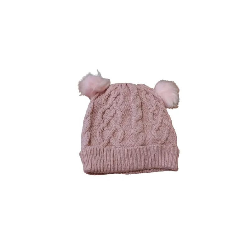 CZAPKA ZIMOWA DLA DZIEWCZYNKI RÓŻOWA Z POMPONAMI ROZMIAR 56 CM COOL CLUB