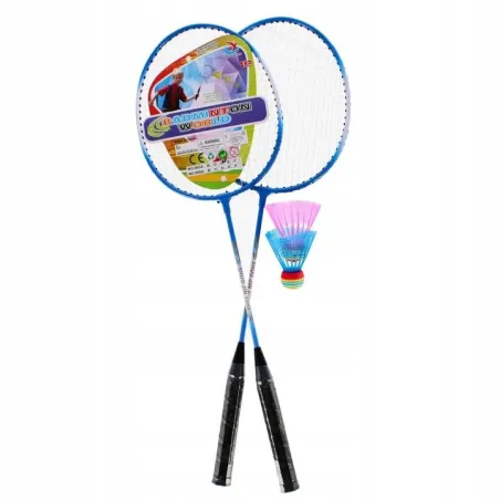 Badminton Zestaw 2 Rakiet Z Lotkami 3+