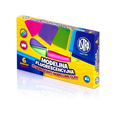MODELINA FLUORESCENCYJNA 6 KOLORÓW