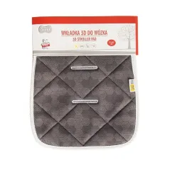WKŁADKA 3D DO WÓŻKA SPACEROWEGO CZARNA 33 X 83 CM SMIKI