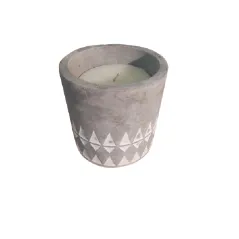 ŚWIECA DEKORACYJNA BETONOWA SZARA 11.5 X 11.5 CM II GATUNEK