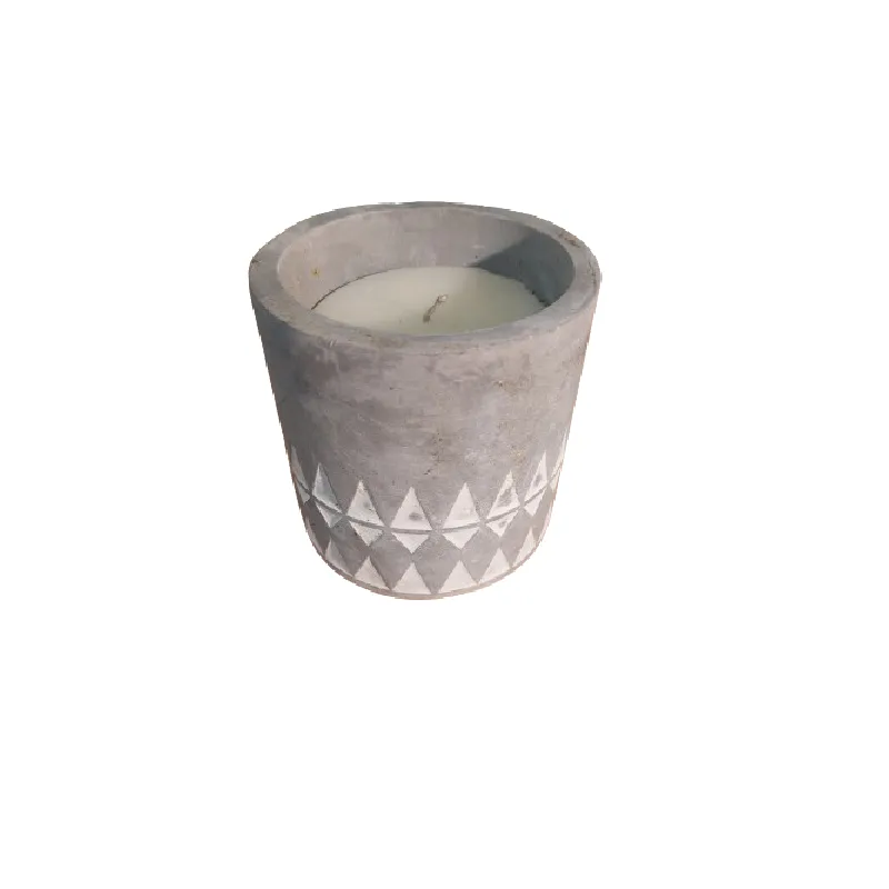 ŚWIECA DEKORACYJNA BETONOWA SZARA 11.5 X 11.5 CM II GATUNEK