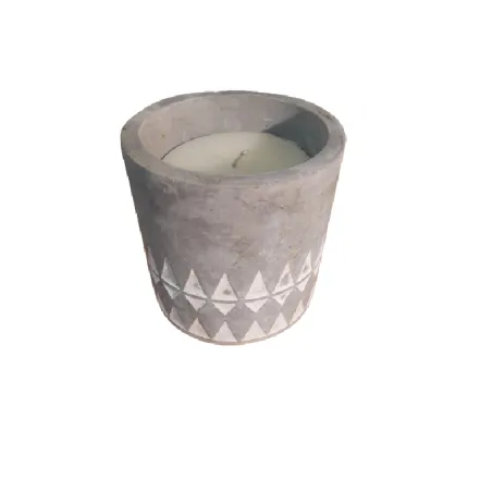 ŚWIECA DEKORACYJNA BETONOWA SZARA 11.5 X 11.5 CM II GATUNEK