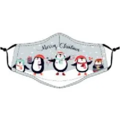 Maseczka Ochronna Merry Christmas Pingwiny City Fashion