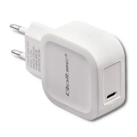 Ładowarka Sieciowa Do Telefonu Tableu Usb Typ C, Pd, 5V, 3A, 20W, Biała