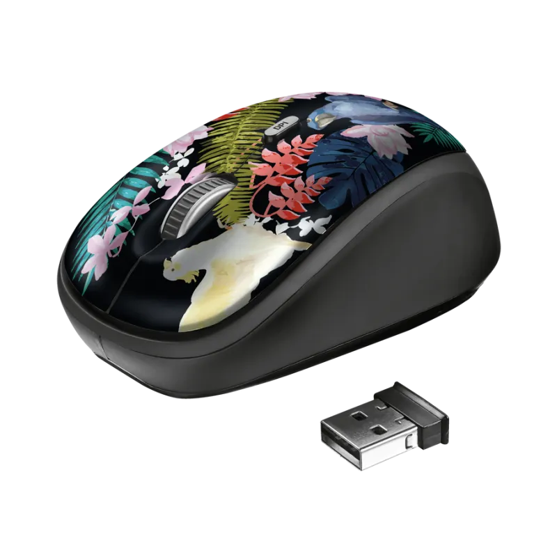 BEZPRZEWODOWA MYSZ OPTYCZNA 1600 DPI TRUST YVI WIRELESS PARROT
