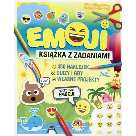 EMOJI KSIĄŻKA Z ZADANIAMI ROZWIĄZUJ I BAW SIĘ