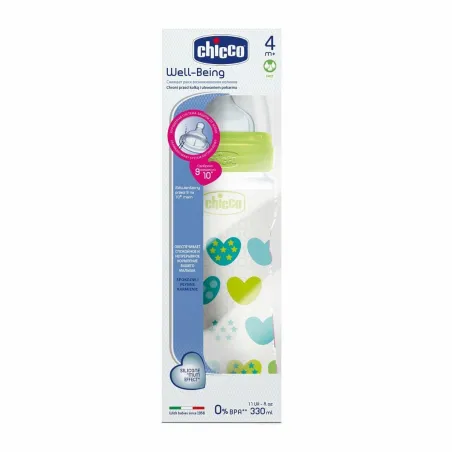 BUTELKA ZE SMOCZKIEM ANTYLKOWYM 330 ML CHICCO 4M+