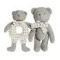 Miś + Grzechotka Szara Gift Box Smiki Zestaw 2 Sztuk