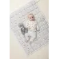 Miś + Grzechotka Szara Gift Box Smiki Zestaw 2 Sztuk