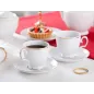 Filiżanki Do Kawy I Herbaty Porcelanowe Ze Spodkami Mariapaula Złota Linia Białe 2 Sztuki Filiżanki Do Kawy I Herbaty Porcelanowe Ze Spodkami Mariapaula Złota Linia Białe 2 Sztuki