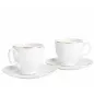 Filiżanki Do Kawy I Herbaty Porcelanowe Ze Spodkami Mariapaula Złota Linia Białe 2 Sztuki Filiżanki Do Kawy I Herbaty Porcelanowe Ze Spodkami Mariapaula Złota Linia Białe 2 Sztuki