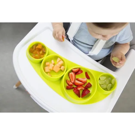 Talerz Silikonowy Tiny Tapas Koo-Di Zielony 6M+ Ii Gatunek