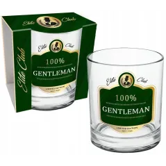 SZKLANKA DO WHISKY Z NADRUKIEM 100% GENTLEMAN ELITE CLUB 270 ML II GATUNEK
