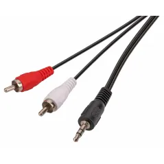 KABEL 3.5 MM MINIJACK - 2XCINCH 1.5 M TREQ KBA3415