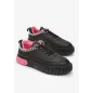Czarne Sneakersy Na Tłoczonej Platformie Ozdobione Łańcuchem Rozmiar 39