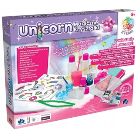 Unicorn Magiczne Kryształy. Kreatywny Zestaw Edukacyjny 8+