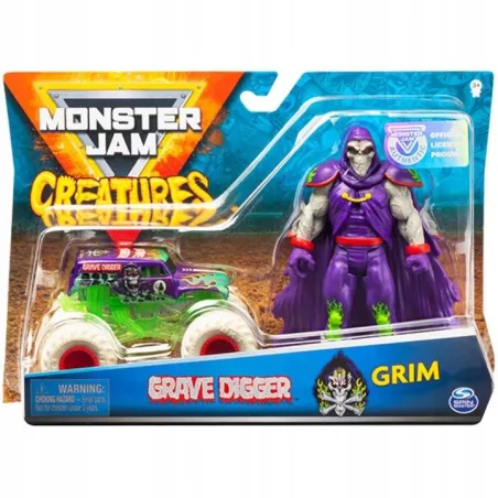 Monster Jam Creatures Grave Digger Figurka Z Pojazdem 3+ Monster Jam Creatures Grave Digger Figurka Z Pojazdem 3+