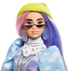 LALKA BARBIE EXTRA BŁYSZCZĄCA STYLIZACJA I ZIELONA CZAPKA ZE SZCZENIACZKIEM 3+