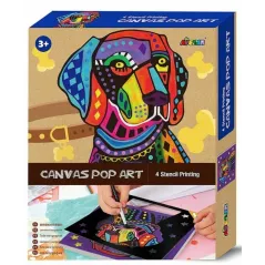 CANVAS POP ART PIES MALOWANIE SZABLONOWE ZESTAW KREATYWNY 5+